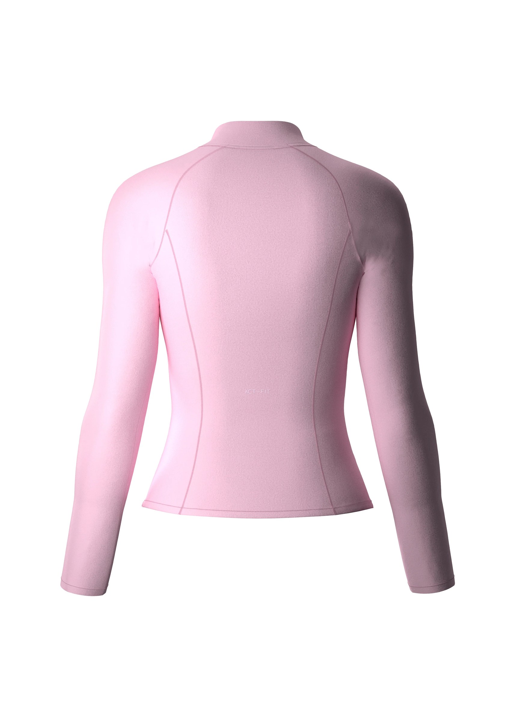 The Sculpt Edit - Long Sleeve Zip Up Jacket - Light Pink