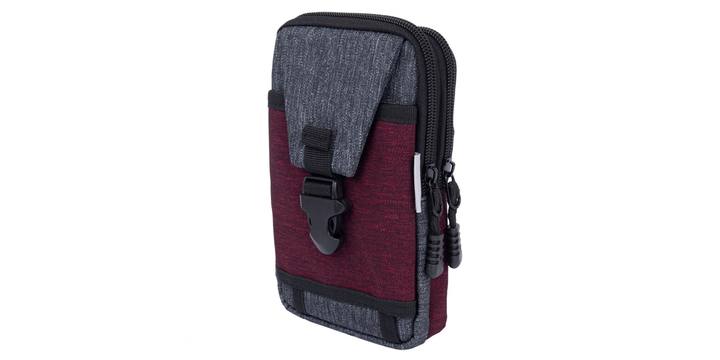 Mini Crossbody Bag - Grey X Burgundy