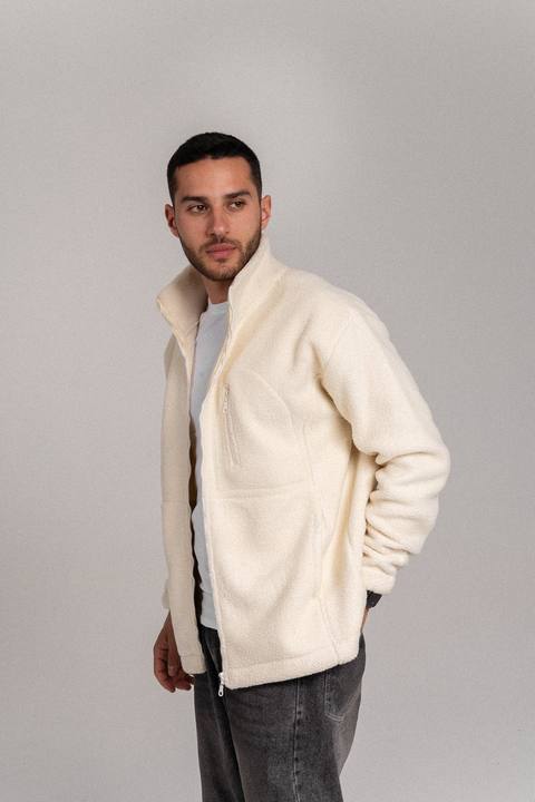 Act - Polar Fleece Jacket-Beige