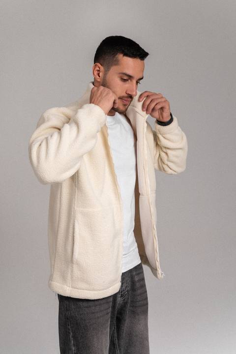 Act - Polar Fleece Jacket-Beige