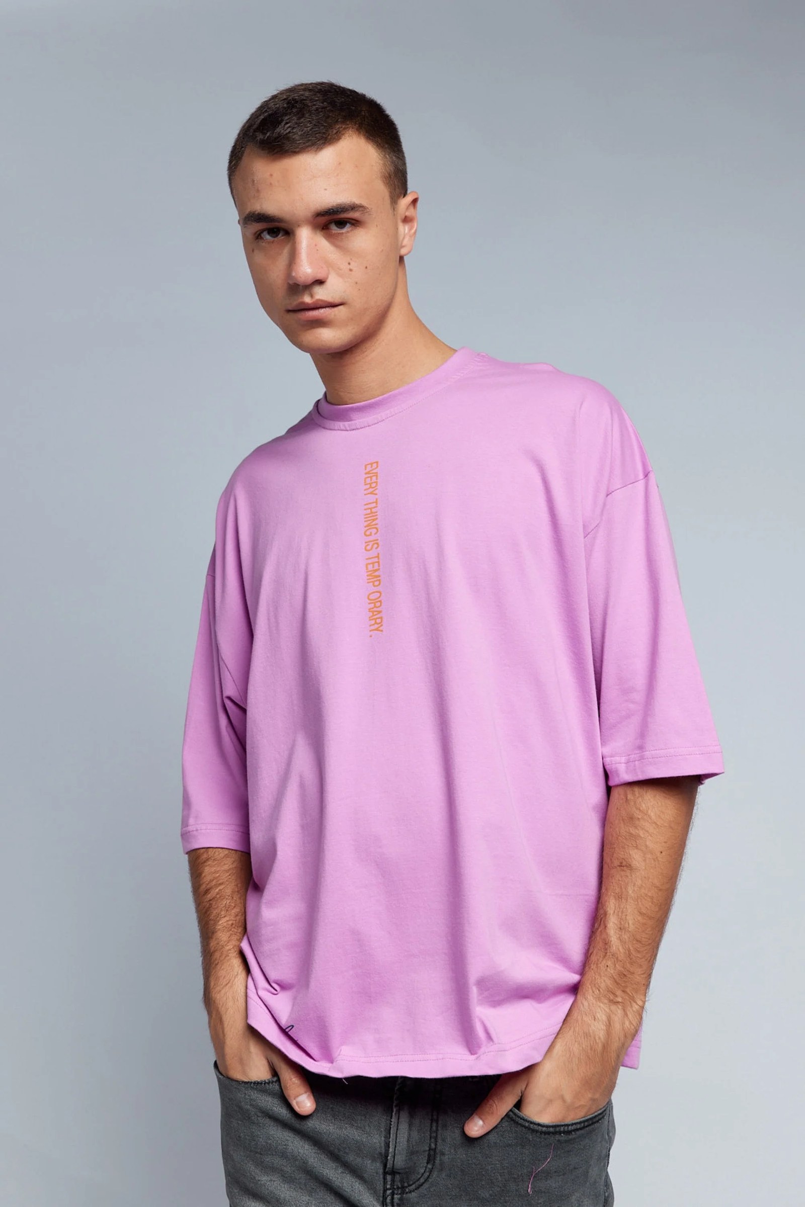Everything is Temporary Oversized T-shirt - Lavender