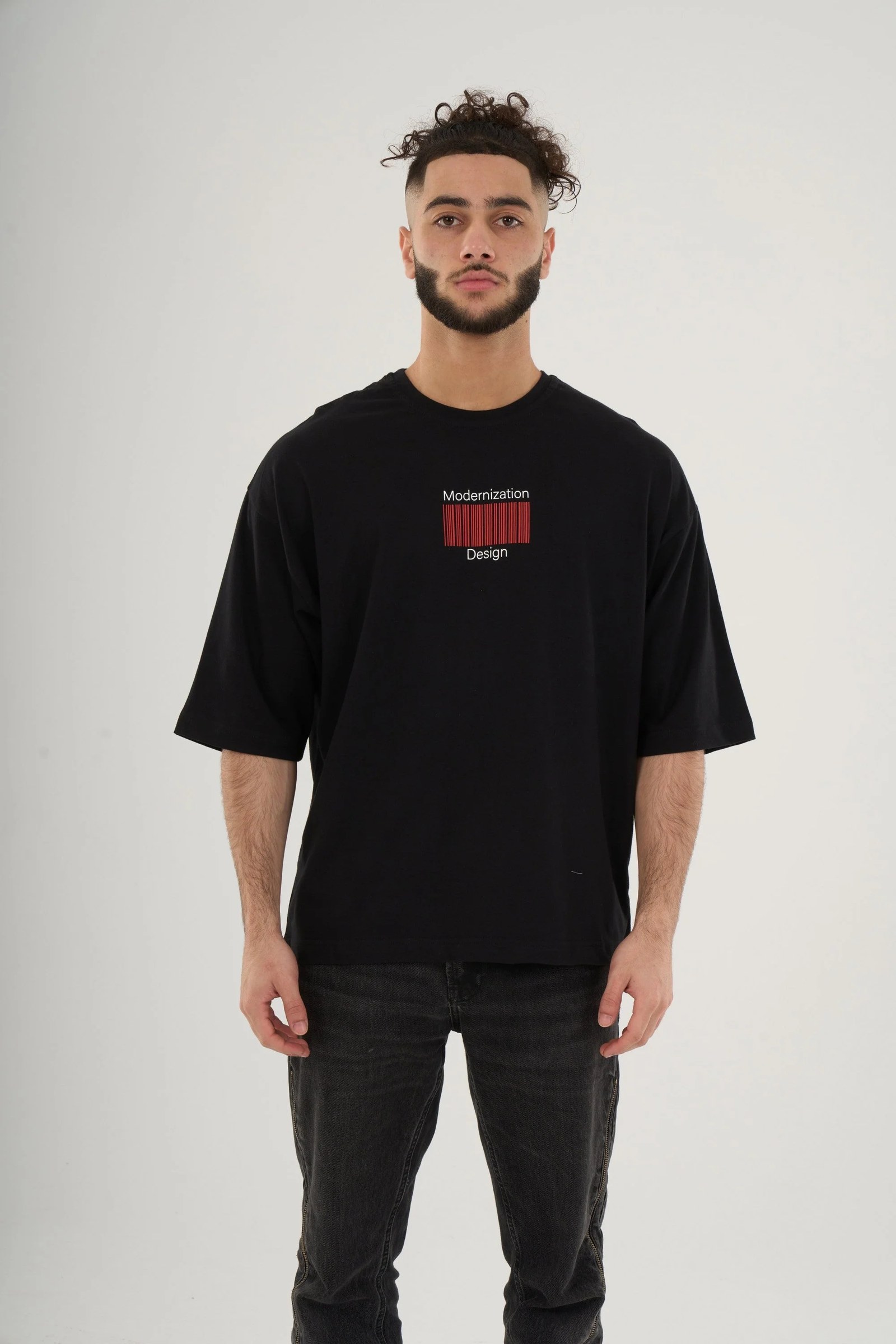 Modern Black Oversized Tee