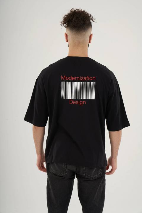 Modern Black Oversized Tee