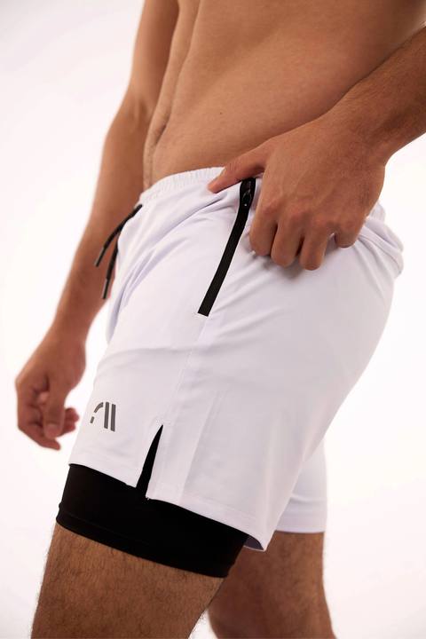 Own the Run White Compression Short 1.0