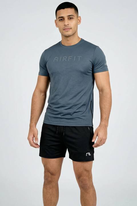 Airfit Glow Series: Teal Luminous Stripe Tee