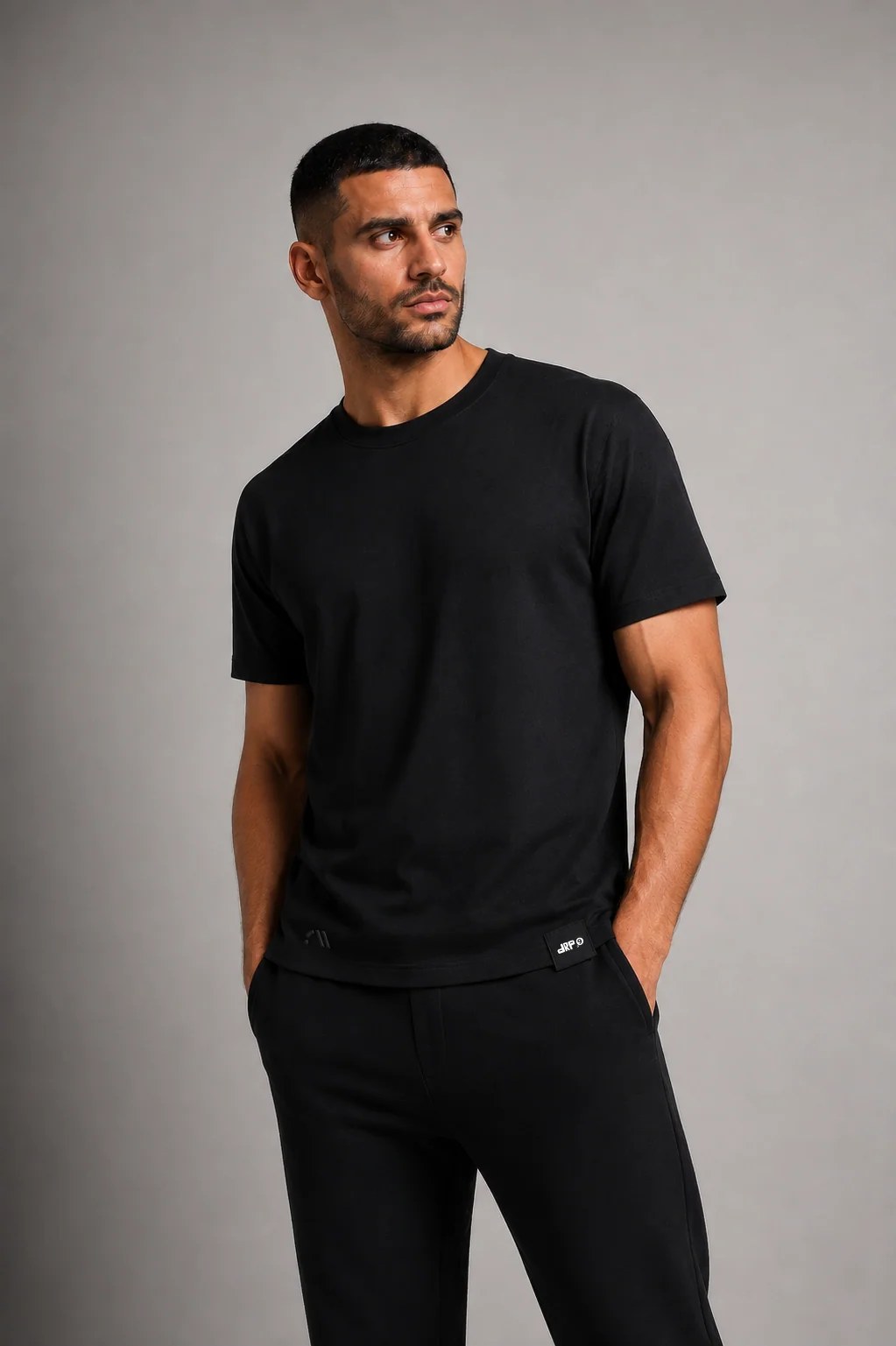 Airfit Black Cotton Tee