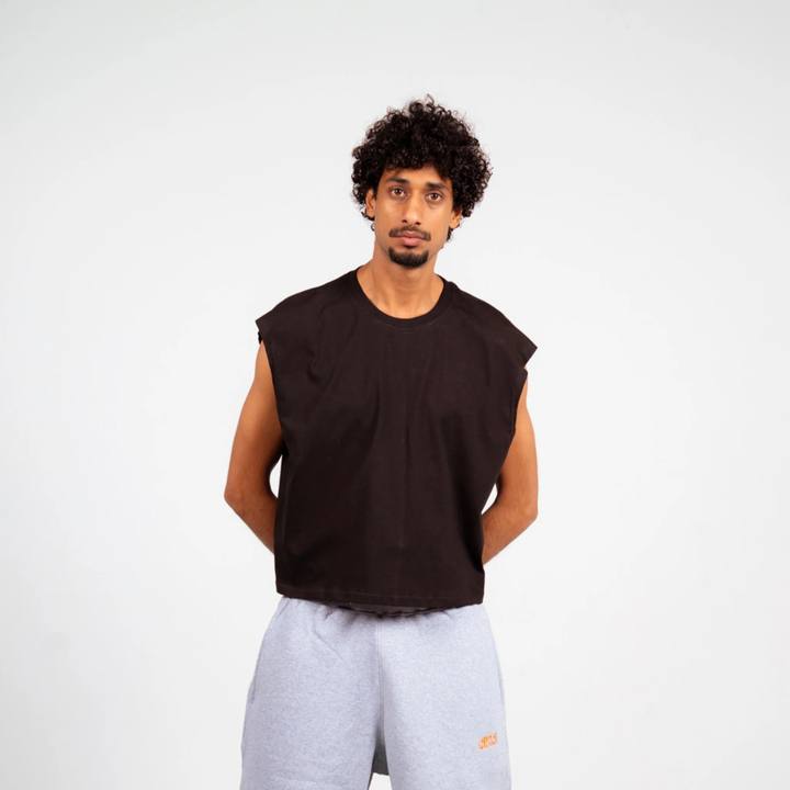 Boxy Tank Top - Black