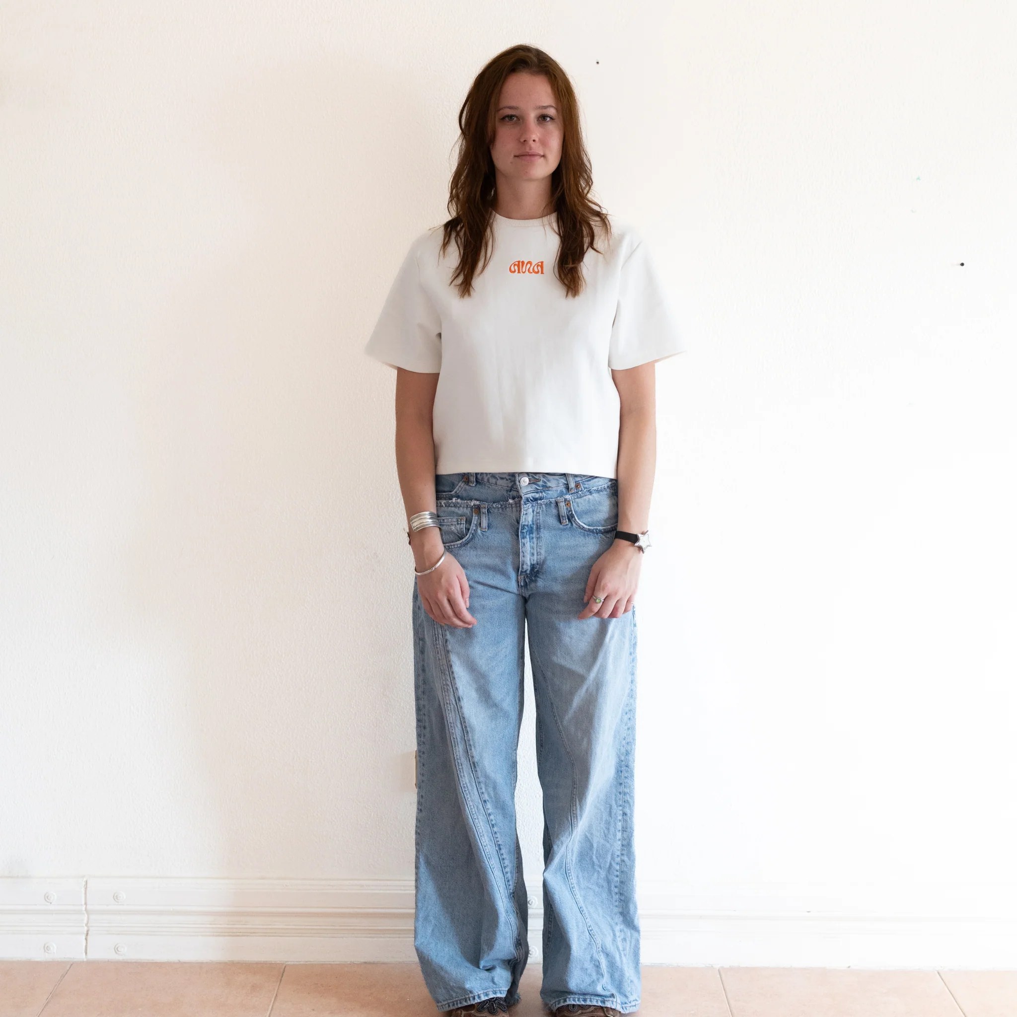 Boxy Cropped Tee - Ivory