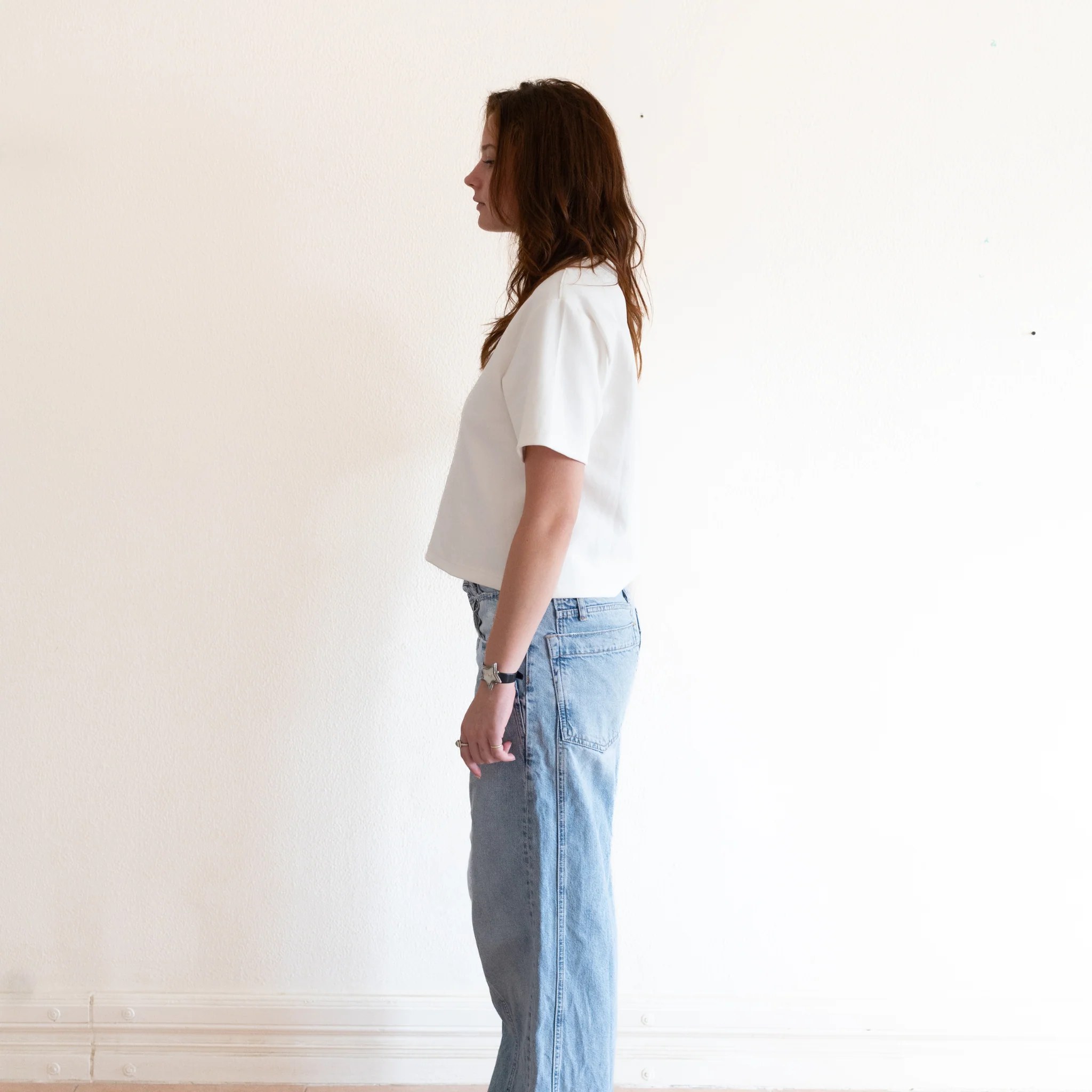 Boxy Cropped Tee - Ivory