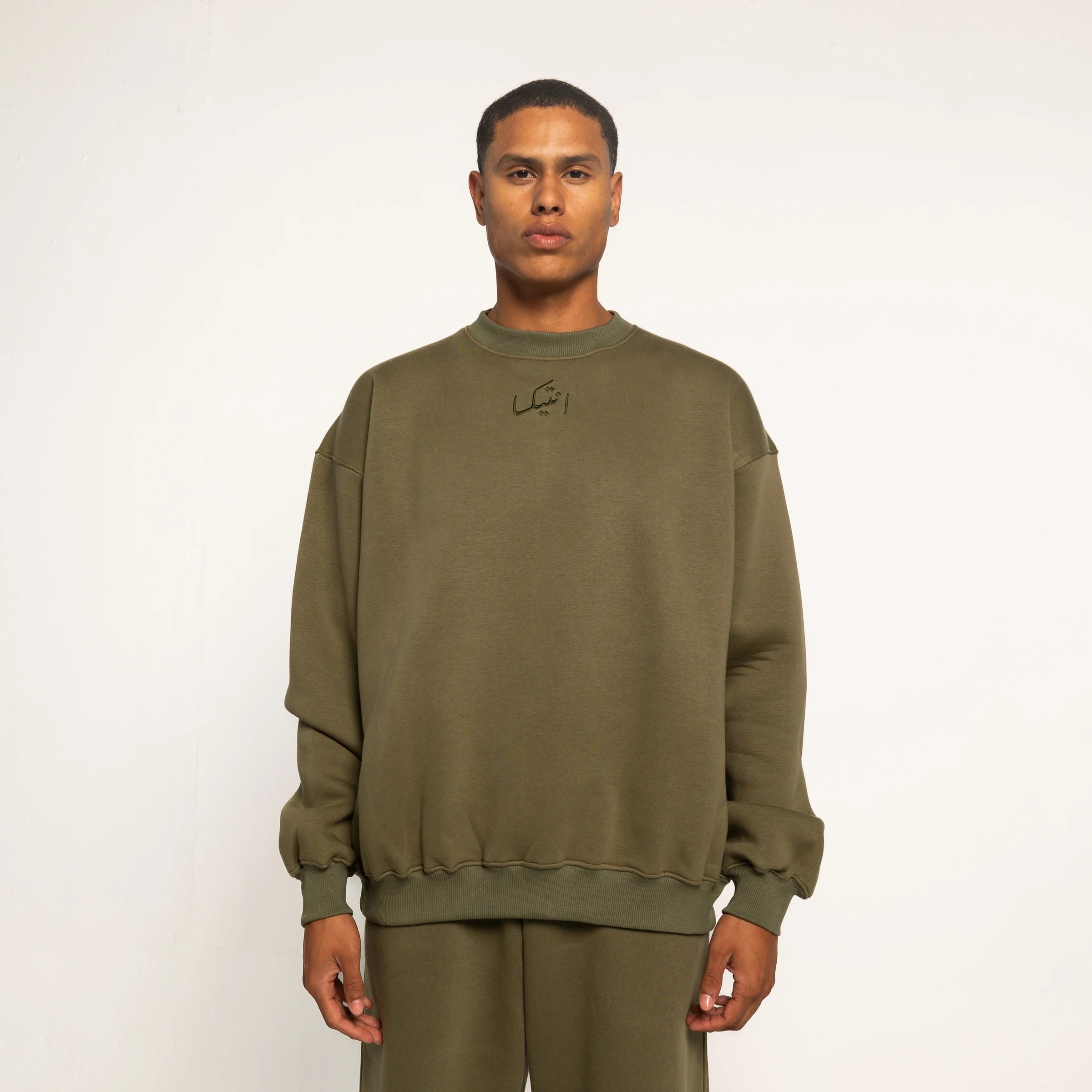 Olive "David`' Crew Neck