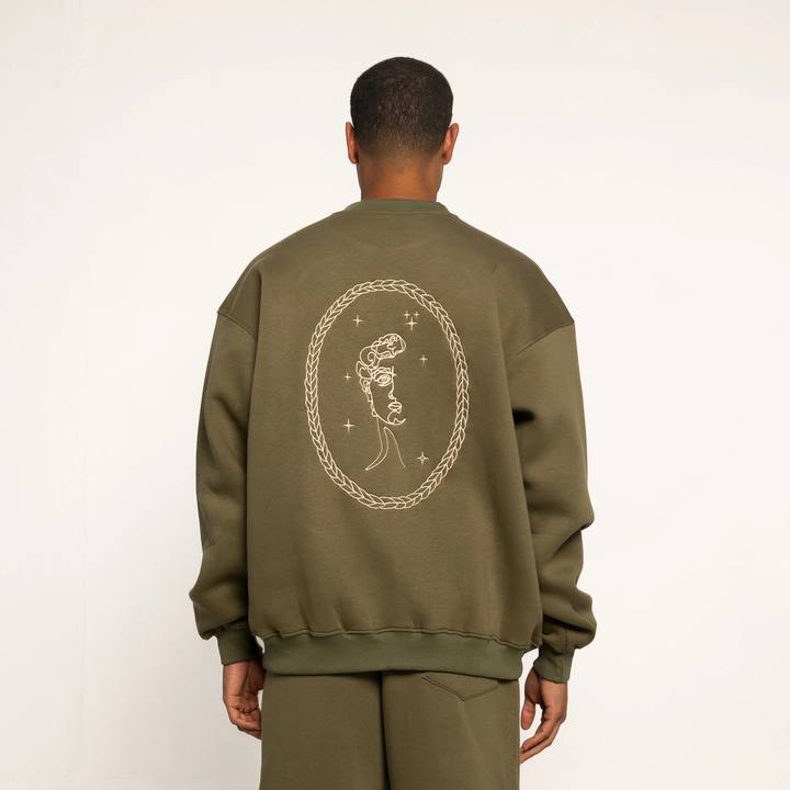 Olive "David`' Crew Neck