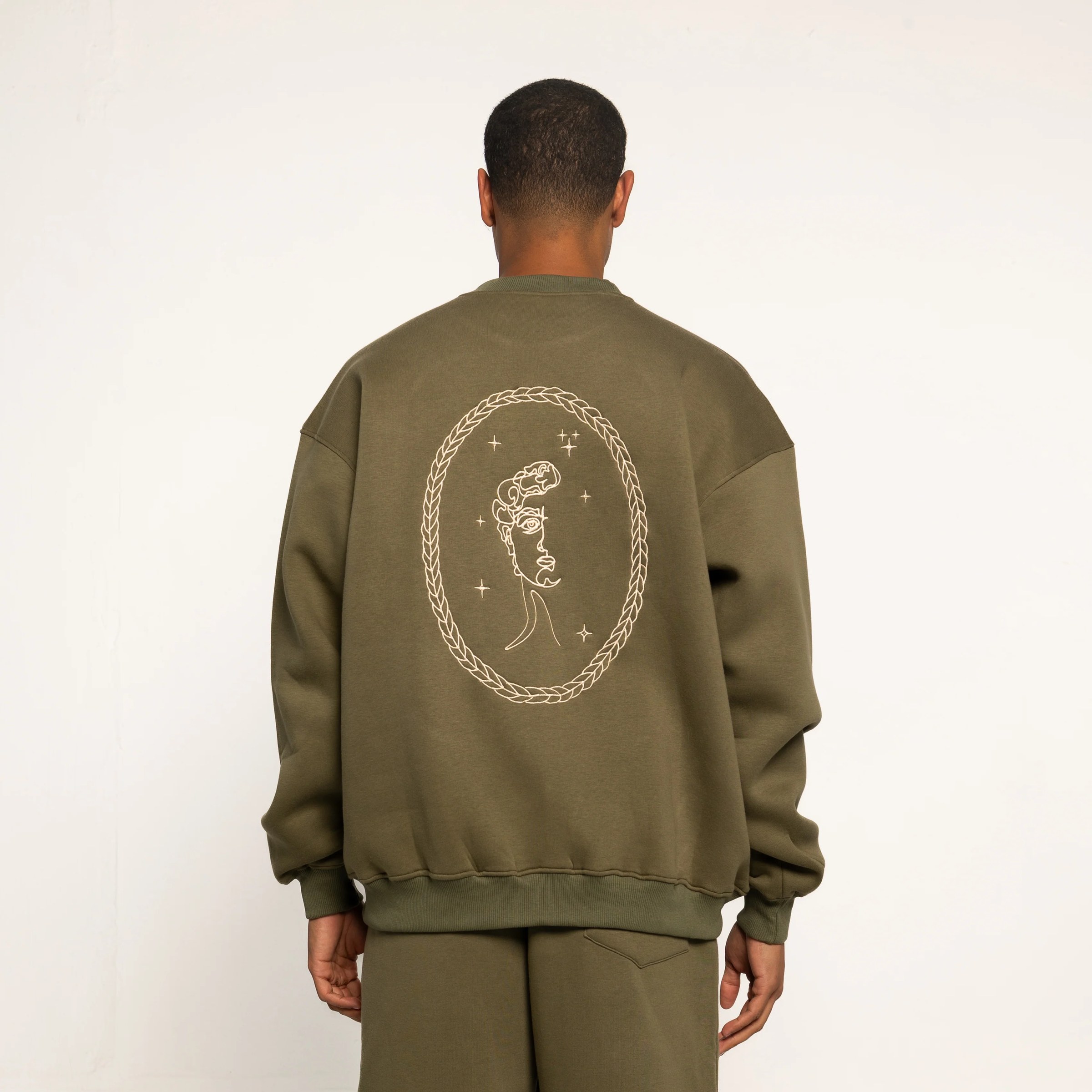Olive "David`' Crew Neck