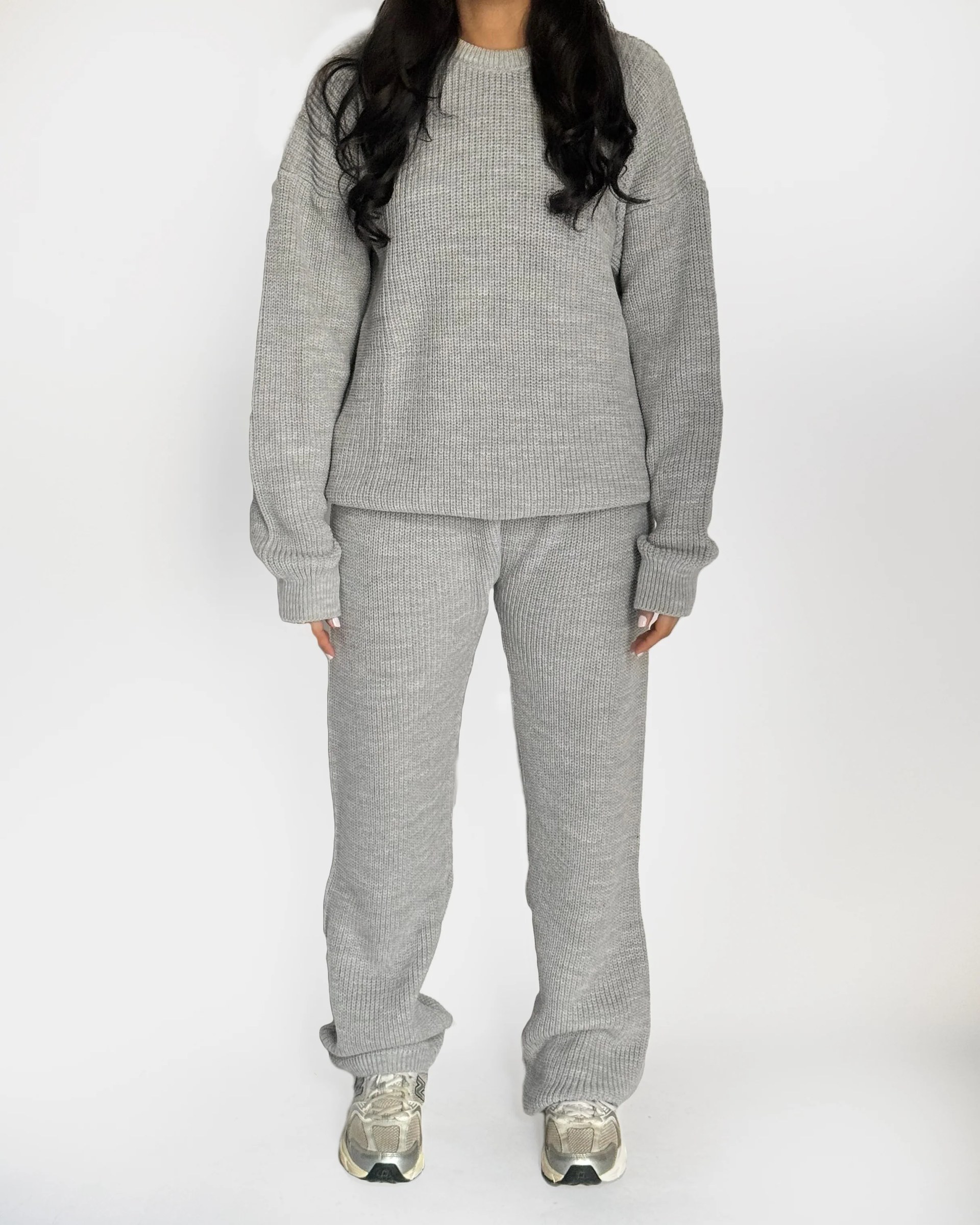 Grey Knitted Pants