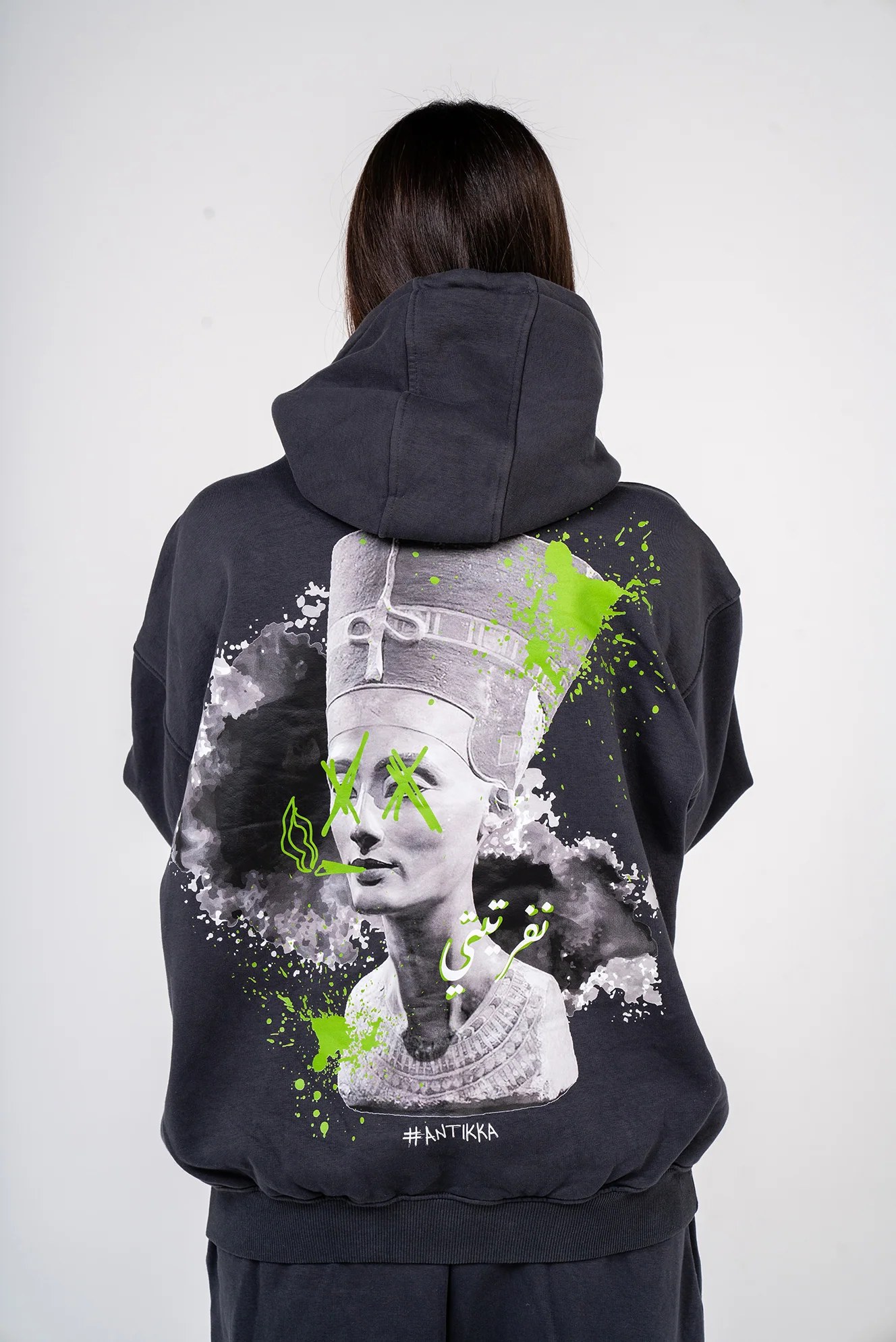 The Charcoal Nefertiti Hoodie