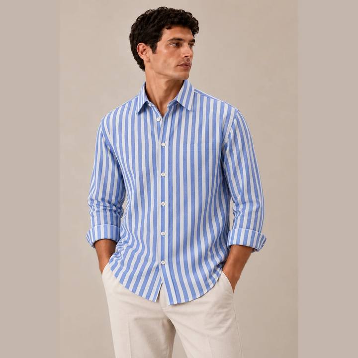 100% Cotton Oxford Shirt - Cornflower Blue