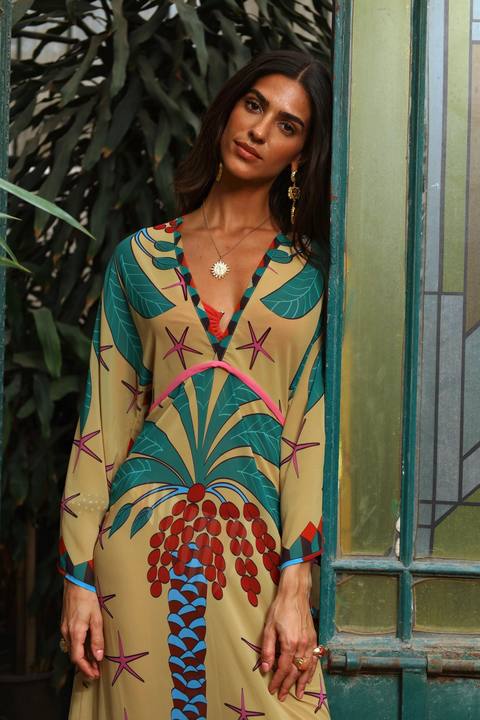Golden Palms | Cover-Up Dress