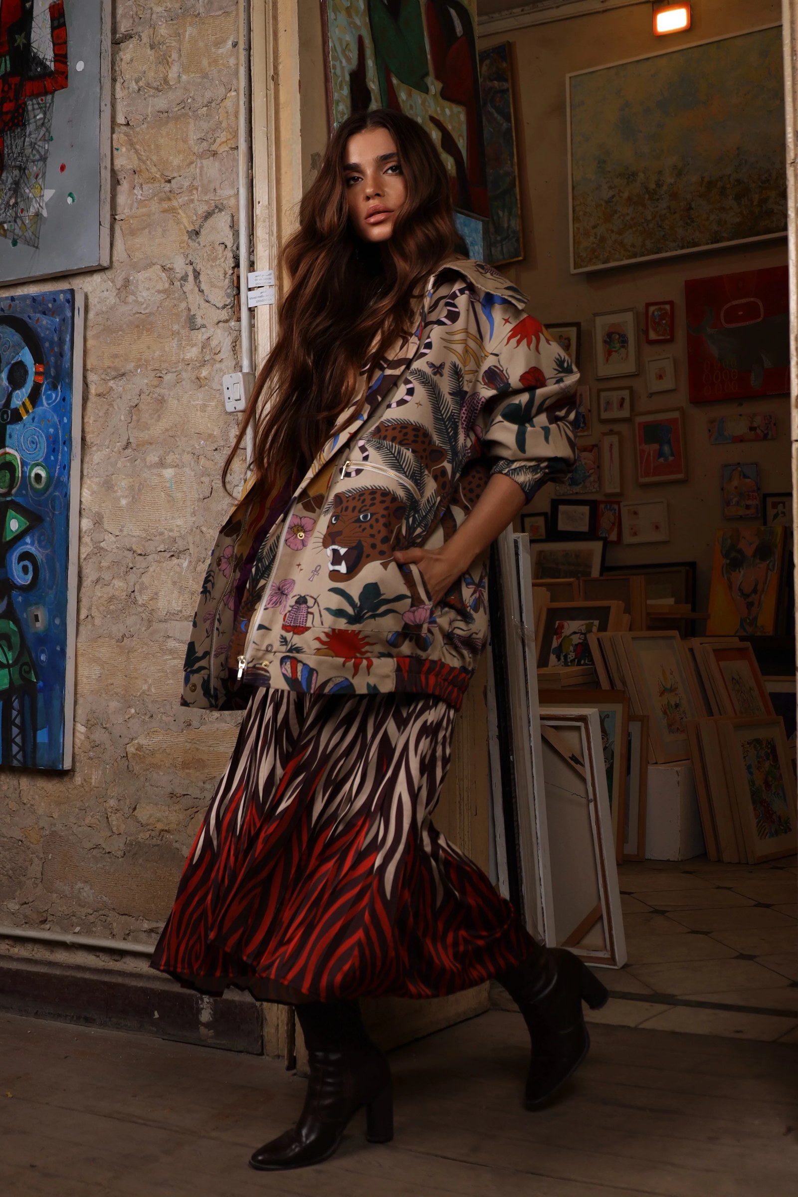 Embers of Sekhmet - Pleated Skirt