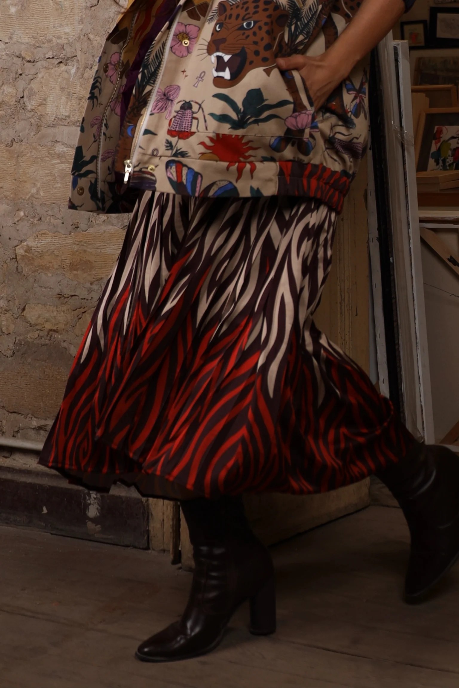 Embers of Sekhmet - Pleated Skirt