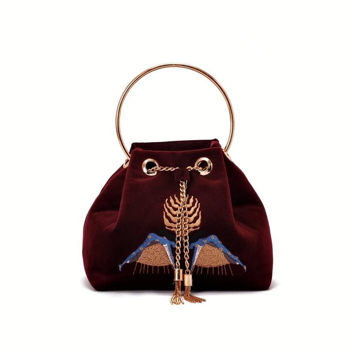 The Nut Goddess | Velvet Mini Bucket Bag