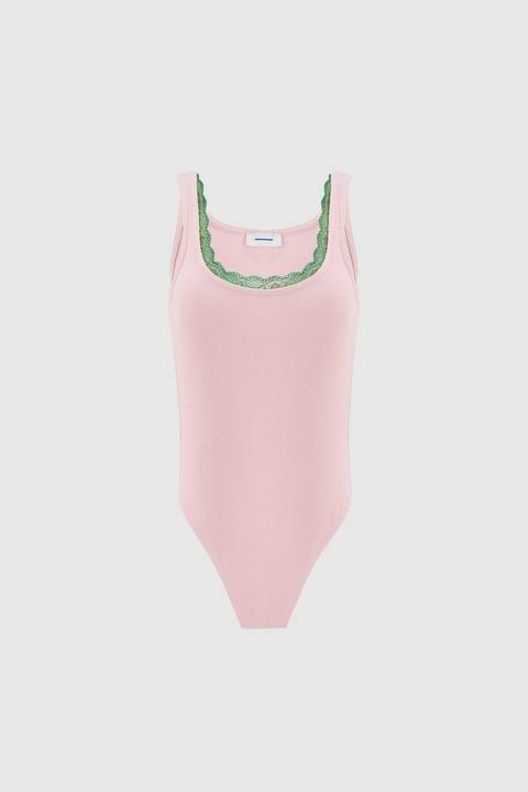 Lace Bodysuit -Pink