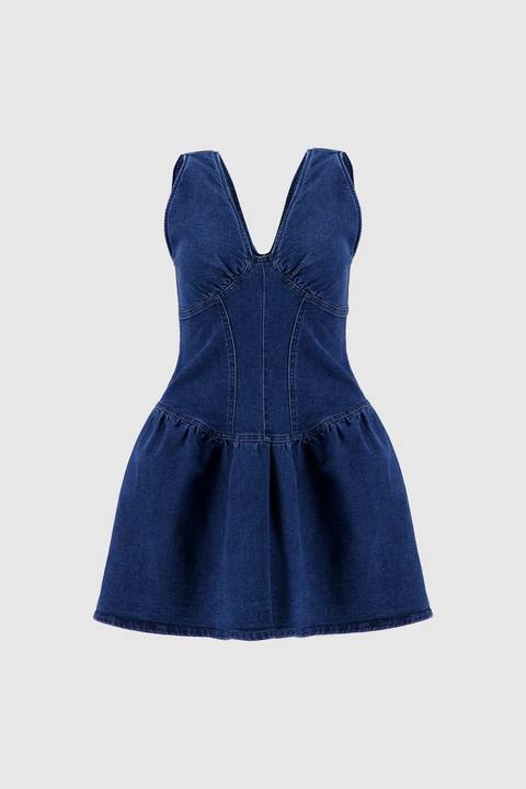 Sleevless Mini Dress -Indie Blue