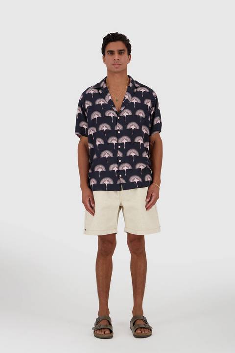 Peacock Shirt -Black Printed