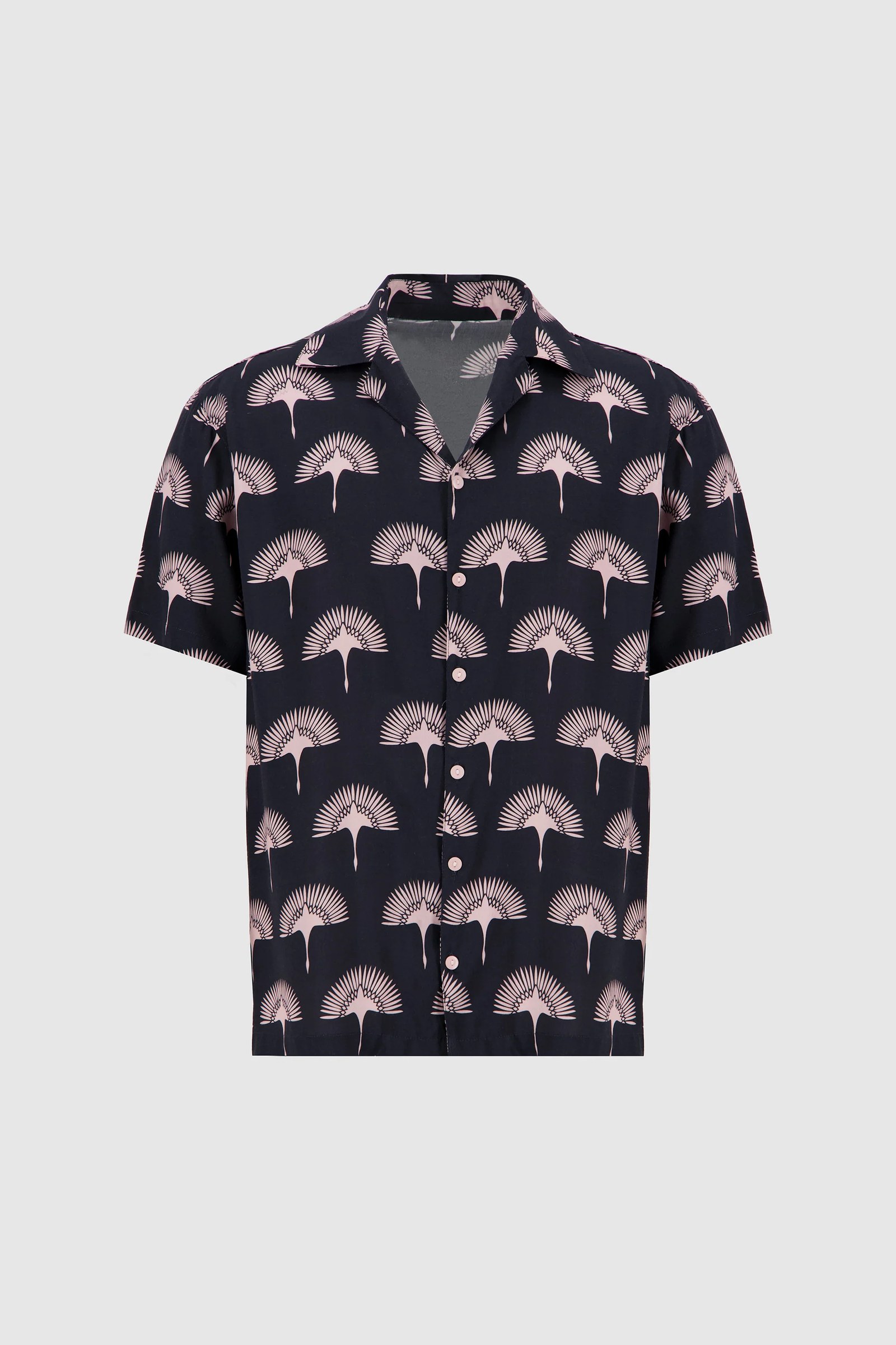 Peacock Shirt -Black Printed