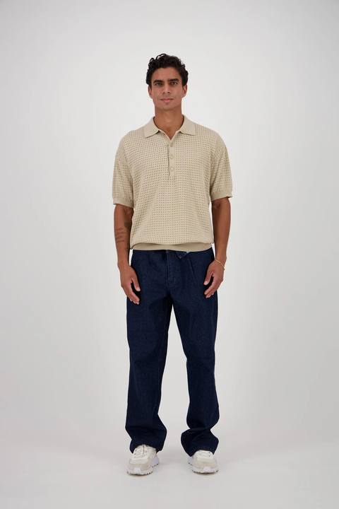 Knitted Polo - Beige