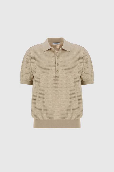 Knitted Polo - Beige