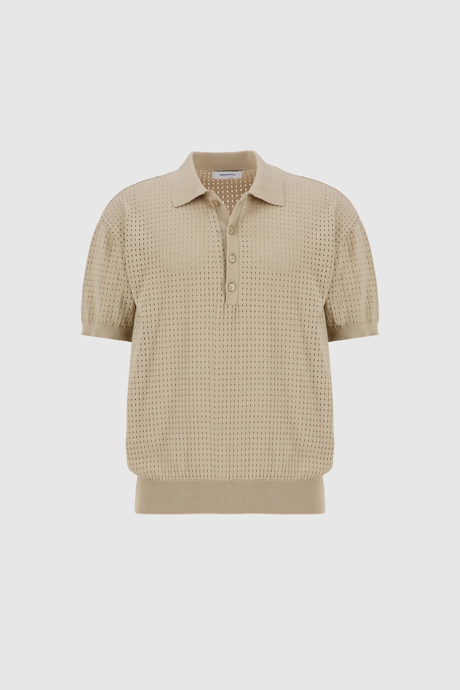 Knitted Polo - Beige