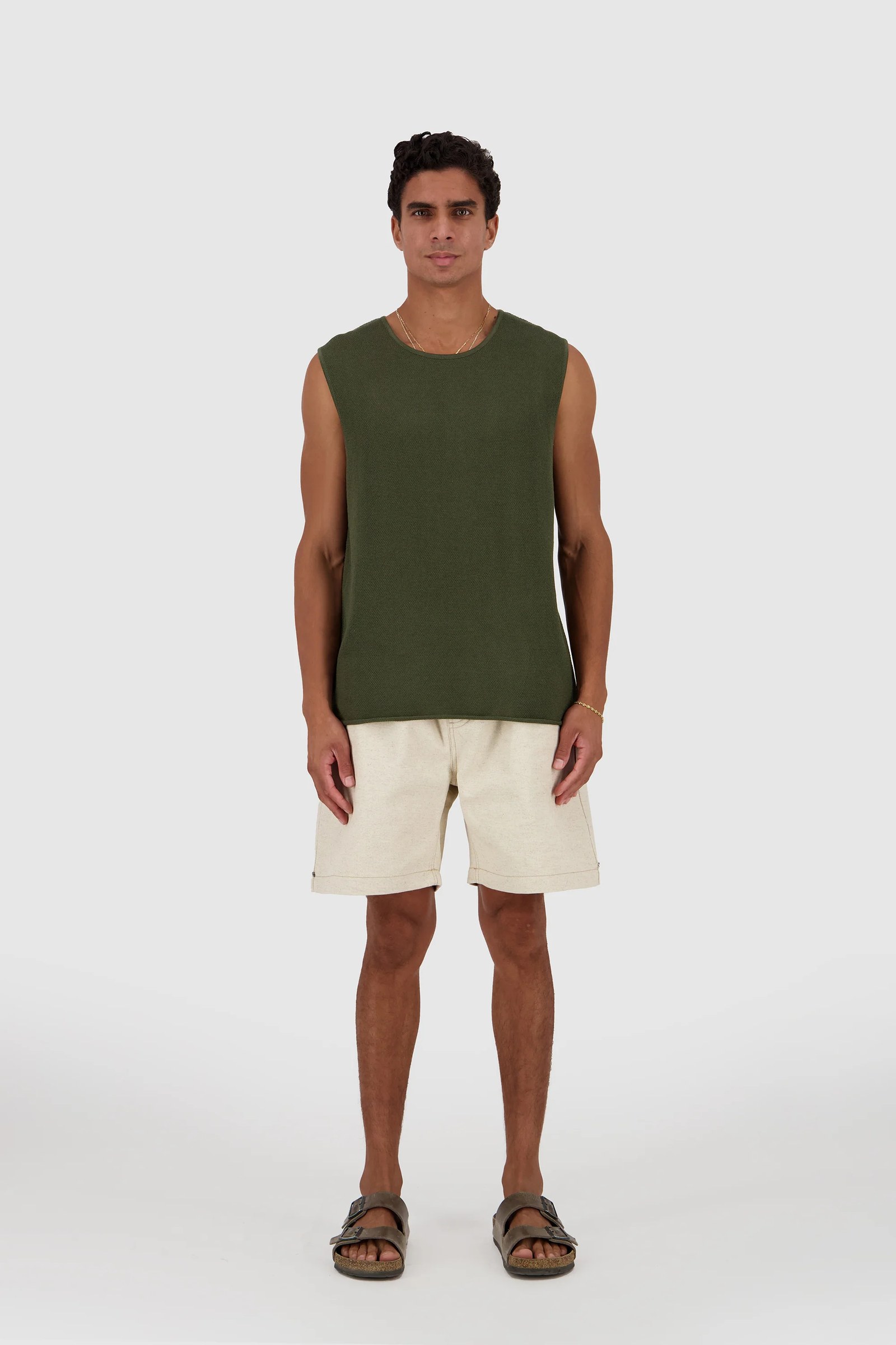 Knit Tank -Olive