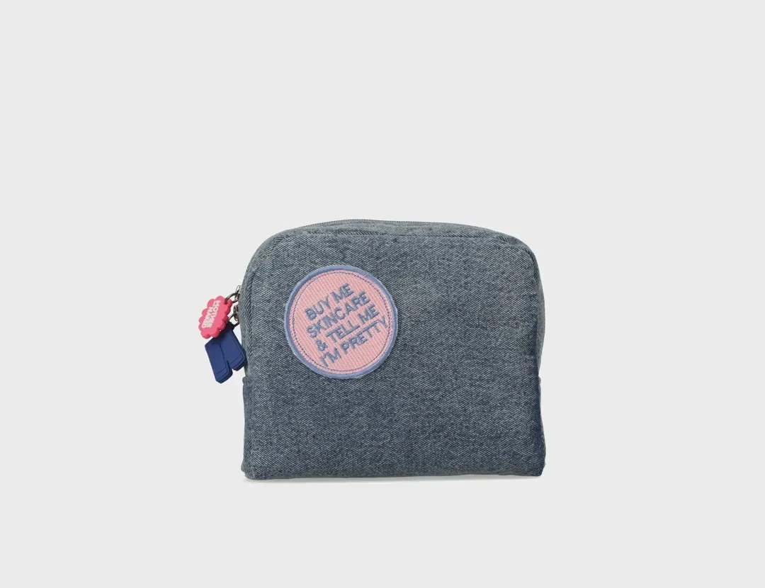 Be-Indie X MotherNaked Pouch -Medium Blue Wash