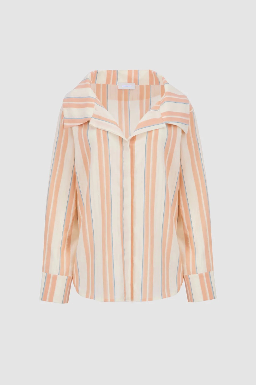 Striped Shirt -Peach Pinstripe