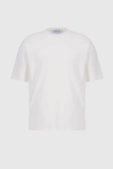 Oversized Crew Neck With Pockets - White