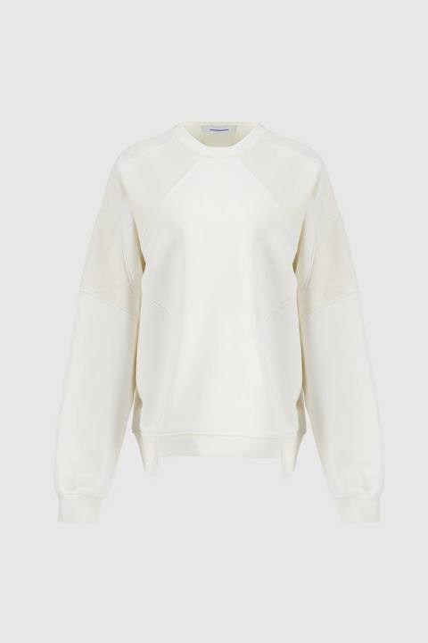 Paneled Sweatshirt - Beige