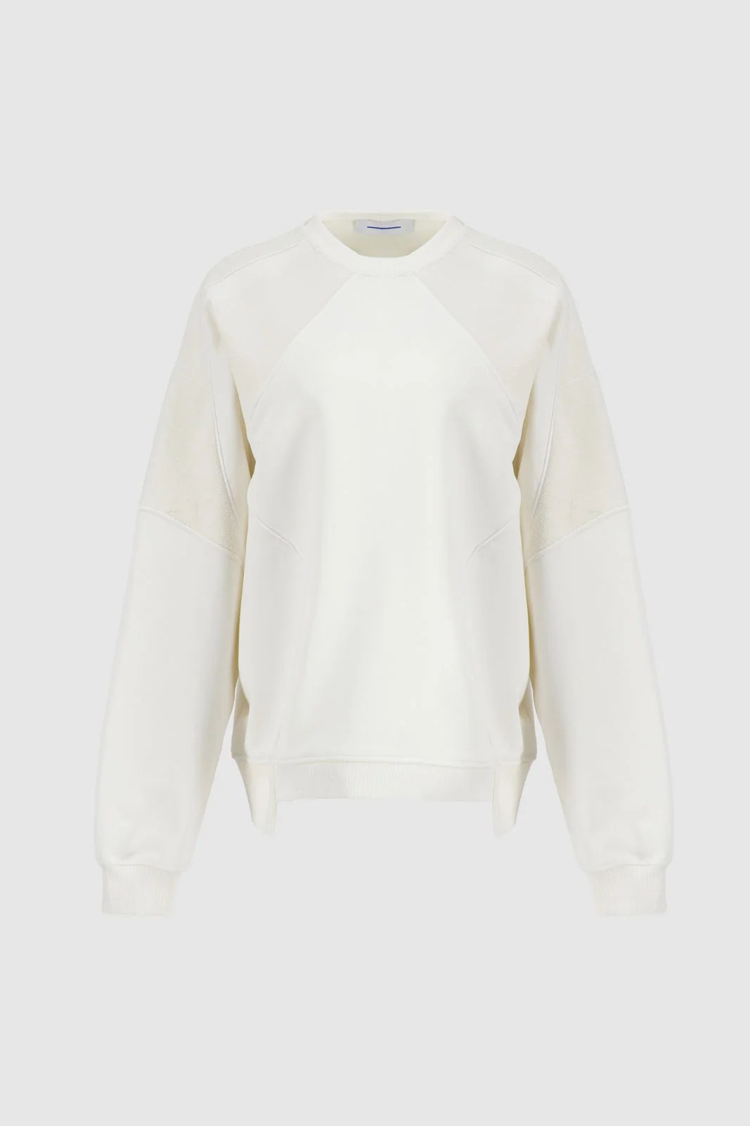 Paneled Sweatshirt - Beige