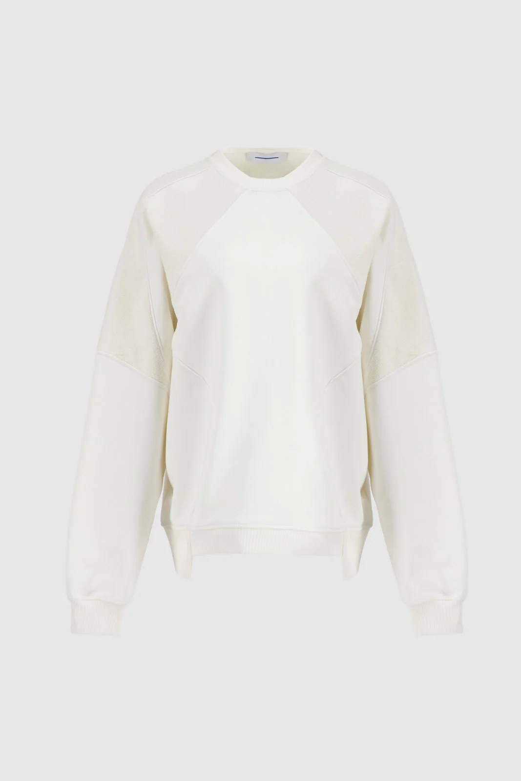 Paneled Sweatshirt - Beige