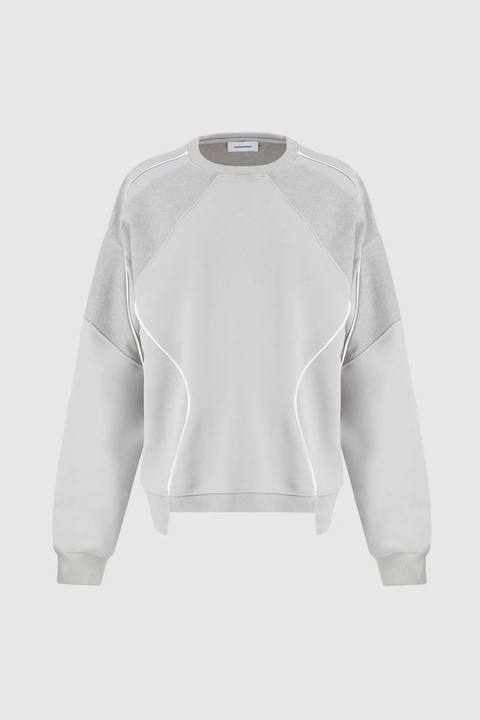 Paneled Sweatshirt - Grey