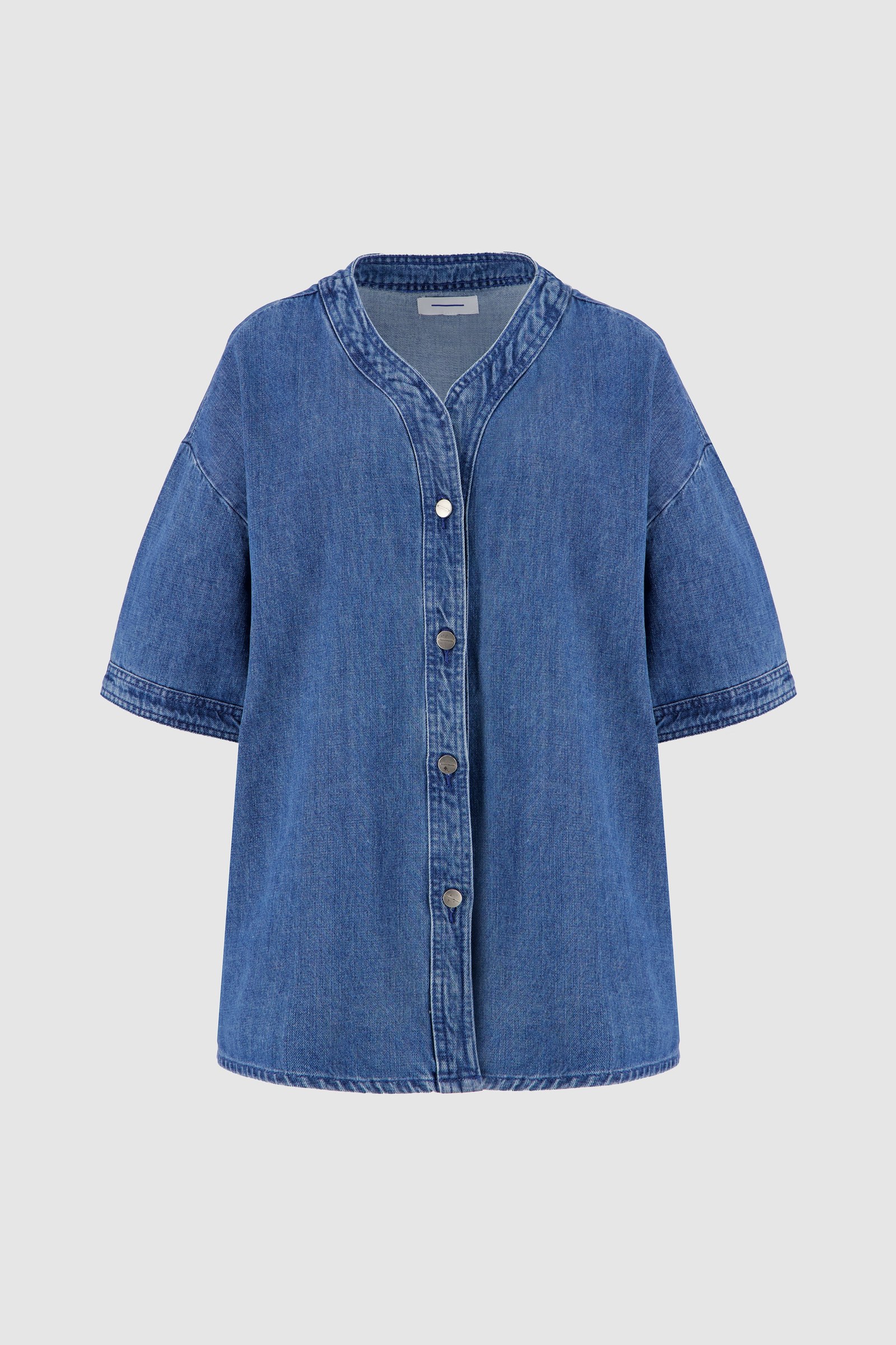 Baseball Shirt -Medium Stone Blue