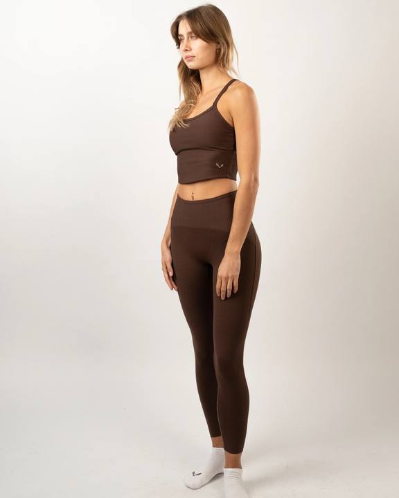 BFEERCE Ribbed Performance Set – Chocolate Brown