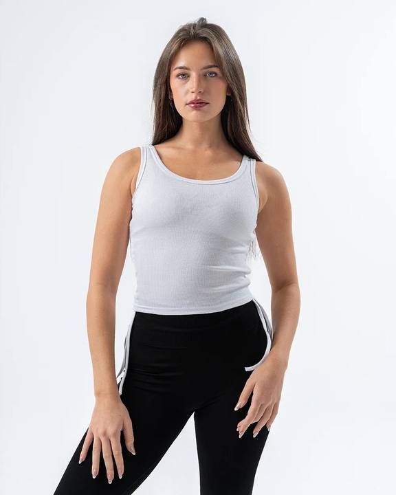 Ribbed Tank Top White