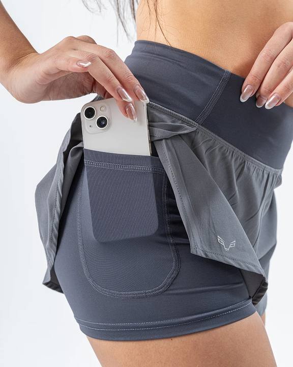 Women 2 in 1 shorts Grey
