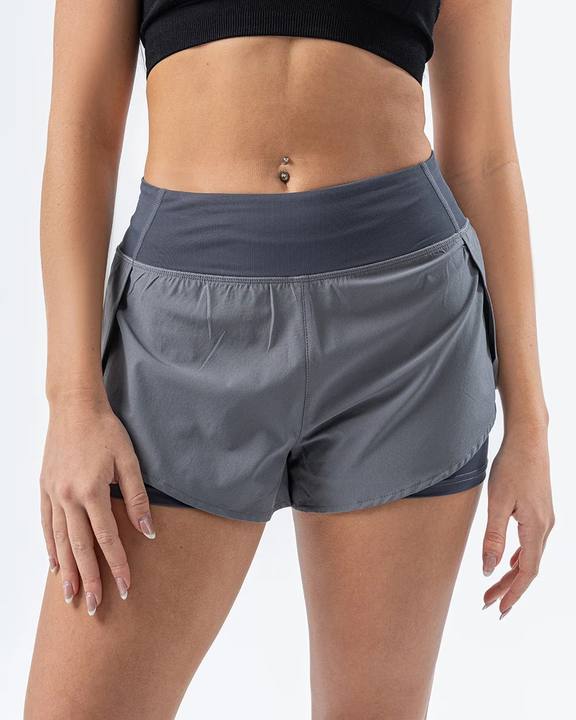 Women 2 in 1 shorts Grey