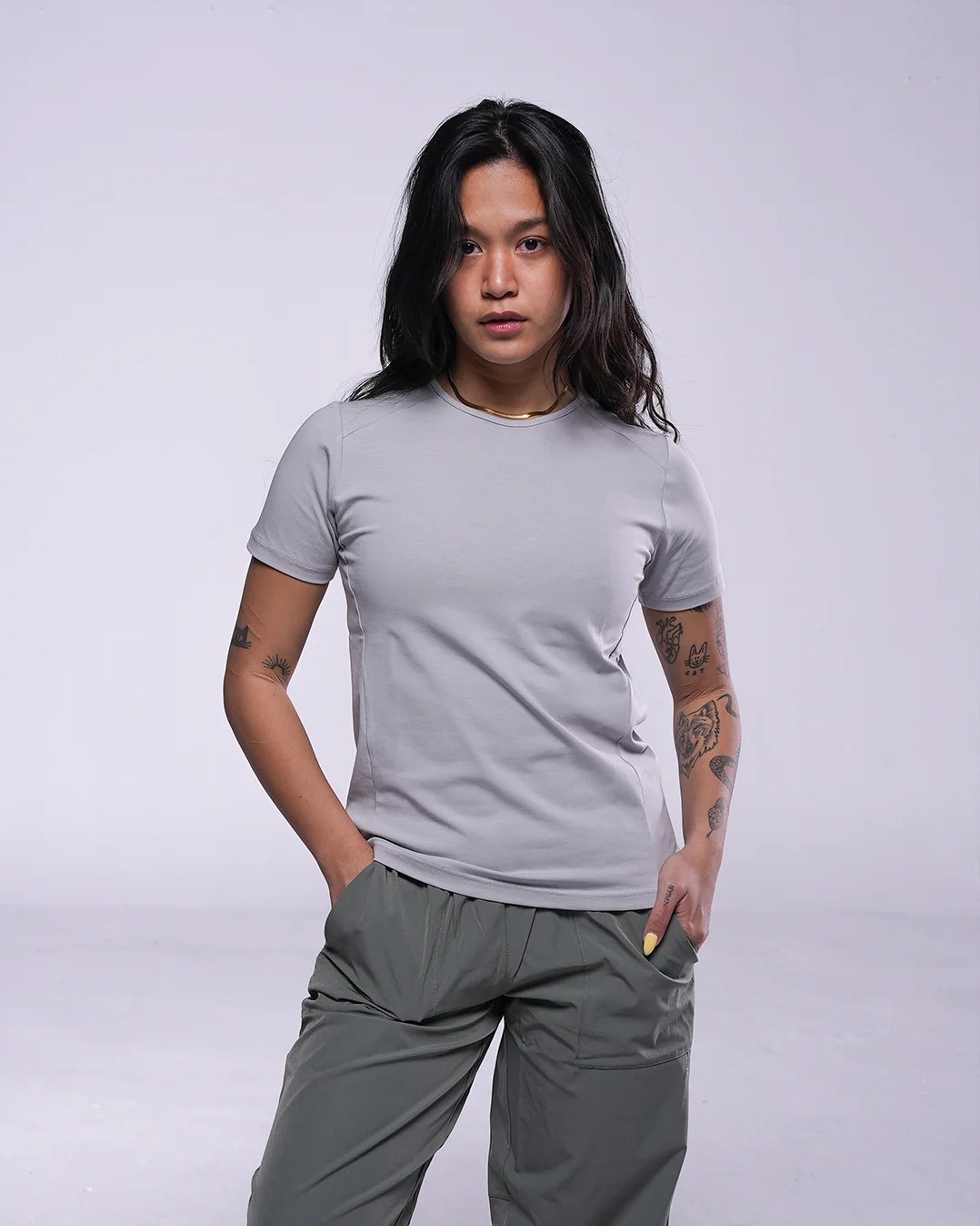 Light Grey Perfect Fit T-Shirt Women