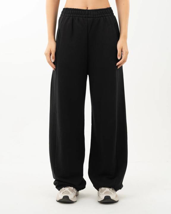Womens Black Essential Oversized Pants