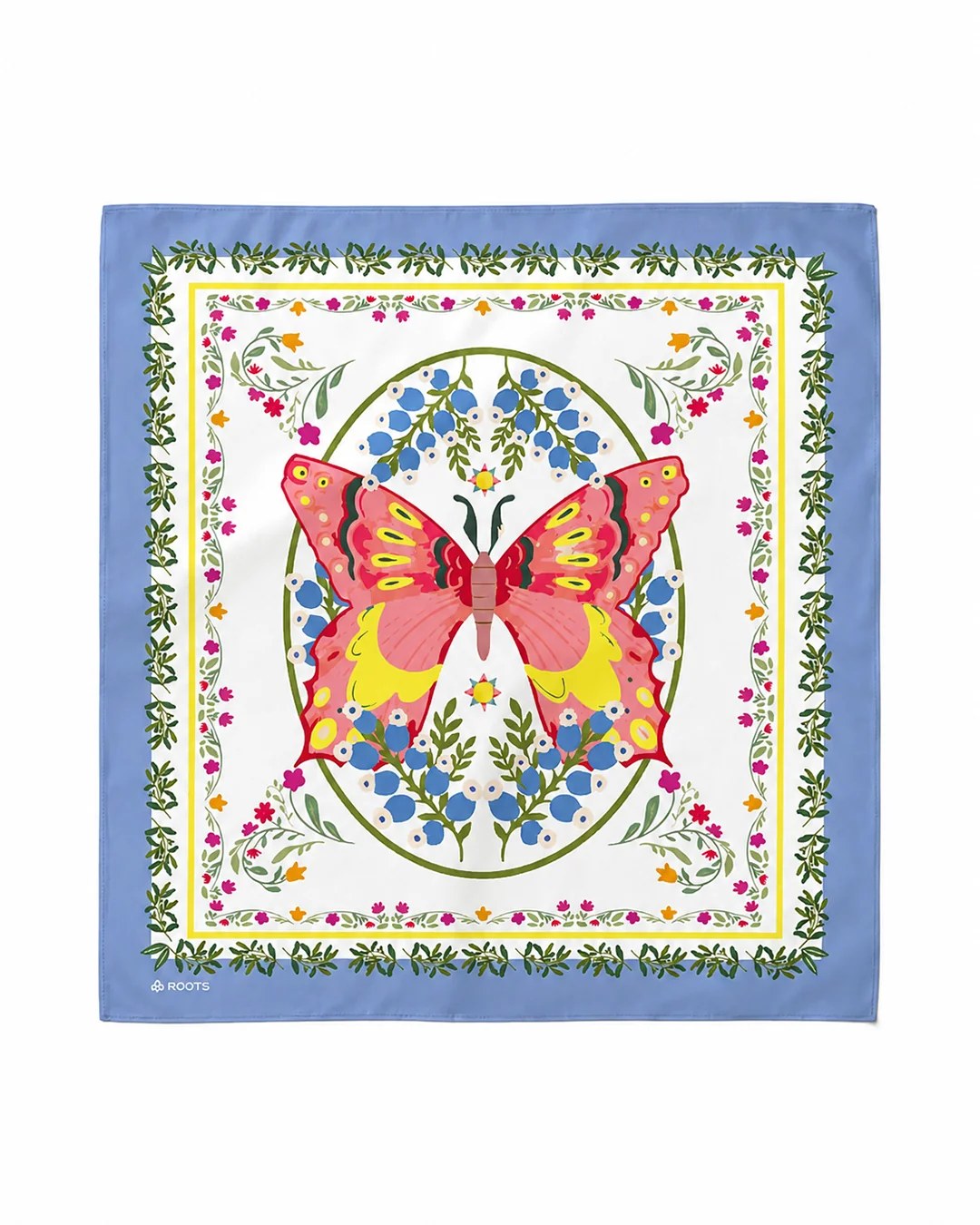 Butterfly Muse - Silk Satin Summer Scarf