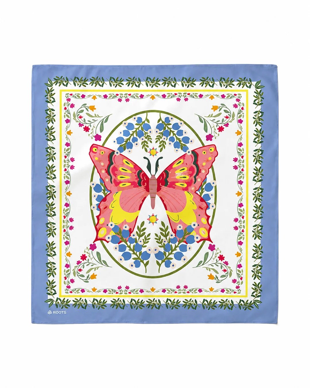 Butterfly Muse - Silk Satin Summer Scarf