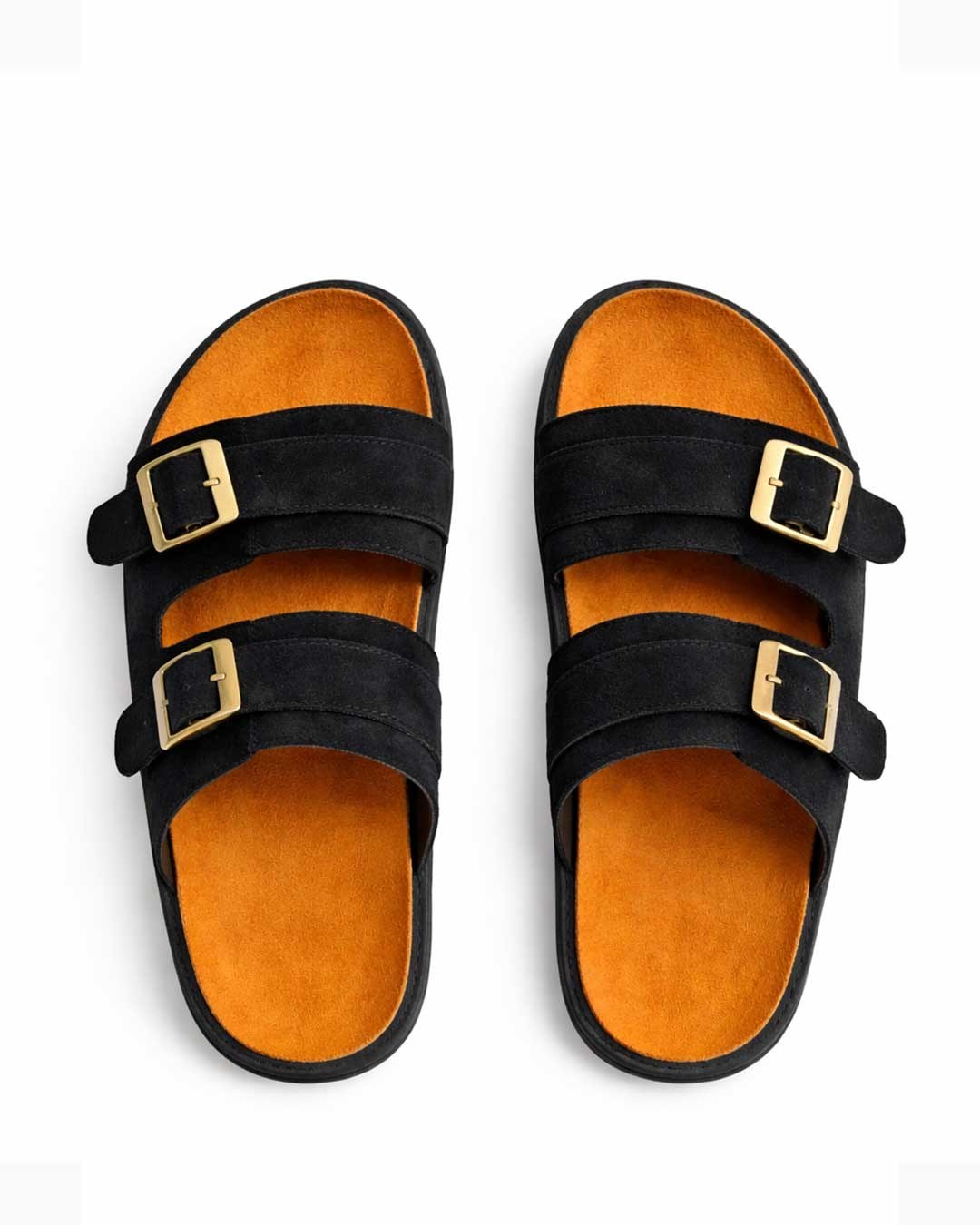 Men’s Double Buckle Slides – Black