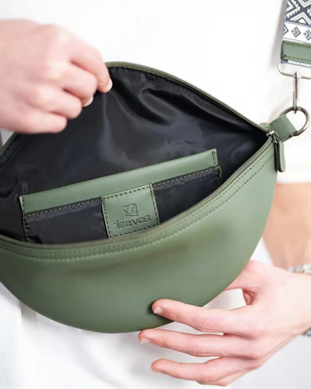 Leather Fanny Pack - Olive