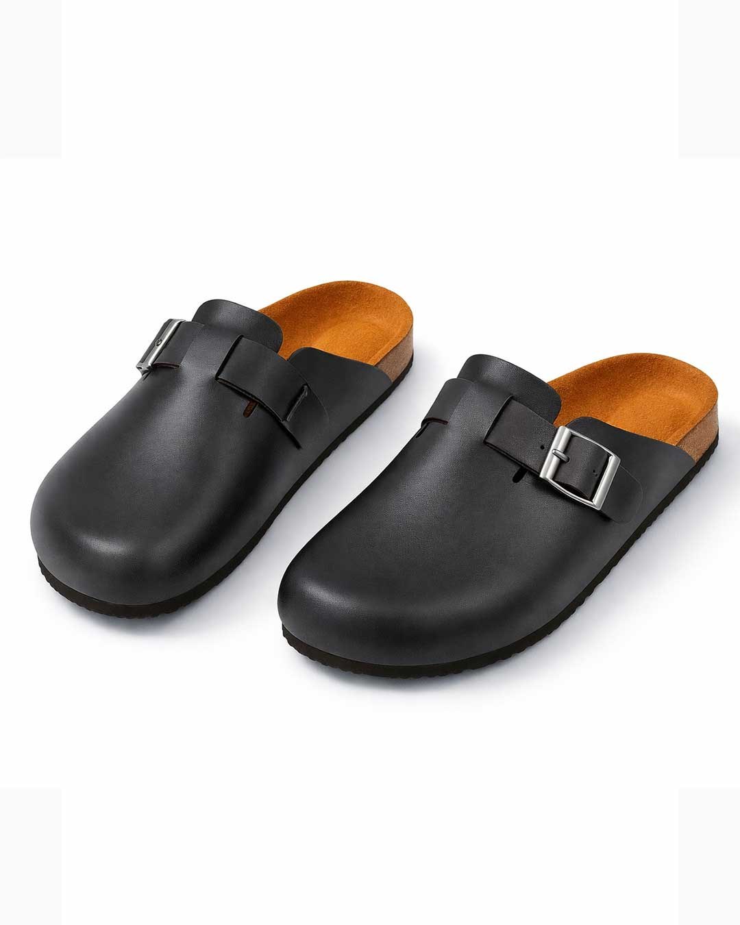 Leather Clogs - Black